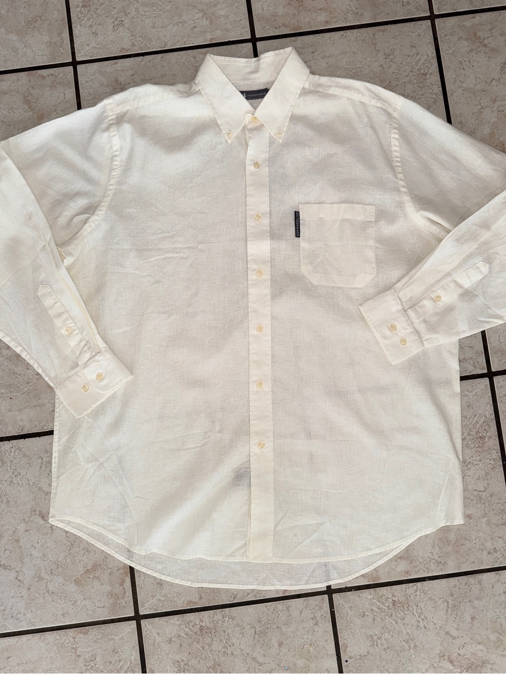 Southern Marsh Men's Button-Down Shirt - Cream